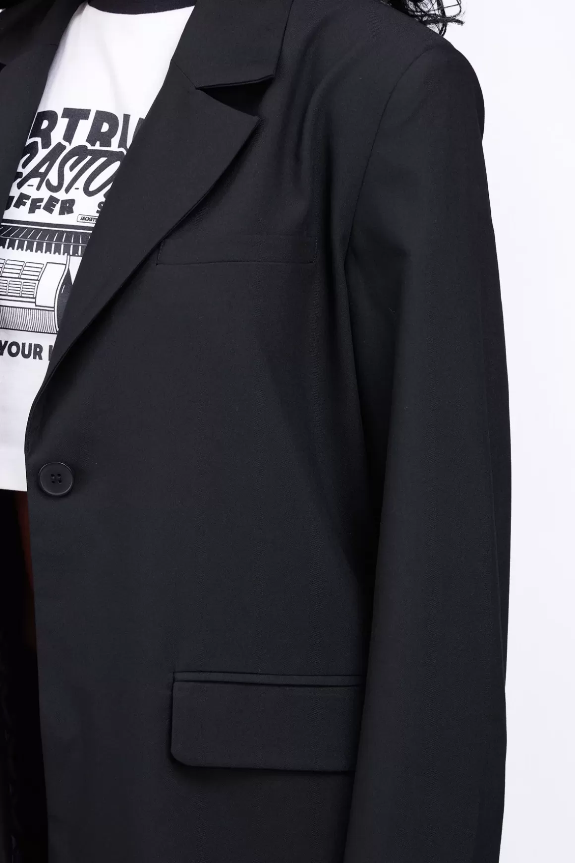 Gertrude Vestes & Surchemises*Blazer Droit Coupe Droite Camelia Black