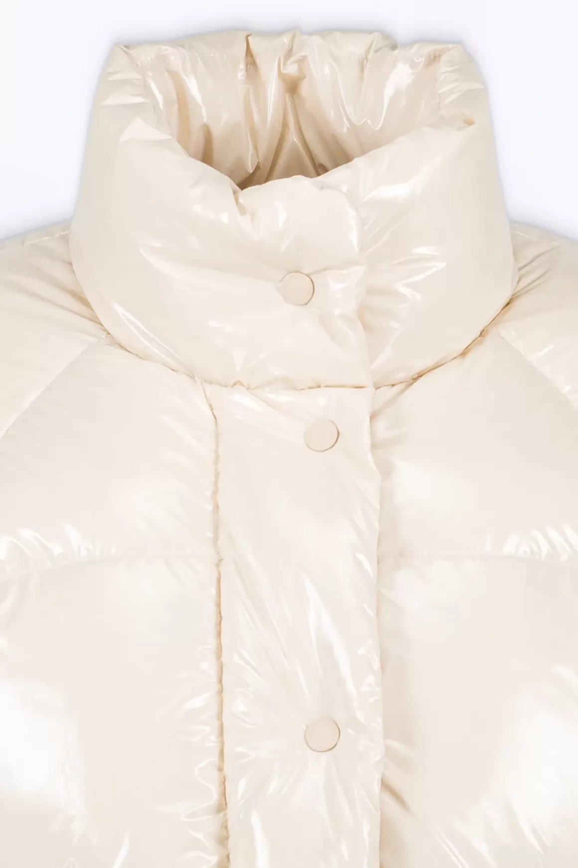 Gertrude Doudounes Courtes*Doudoune Bouffante En Nylon Brillant Emmanuelle Bright Ecru