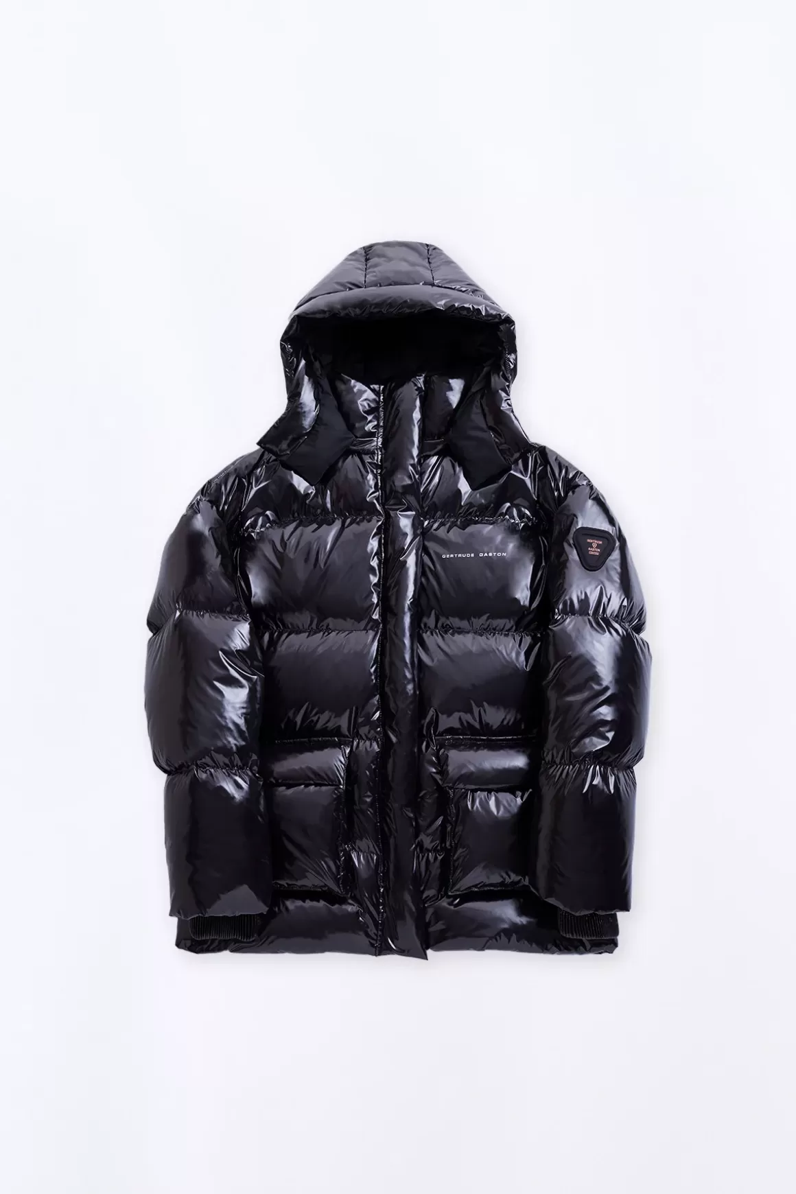 Gertrude Doudounes Longues*Doudoune Oversize Ceinturable En Nylon Brillant Manie Bright Black