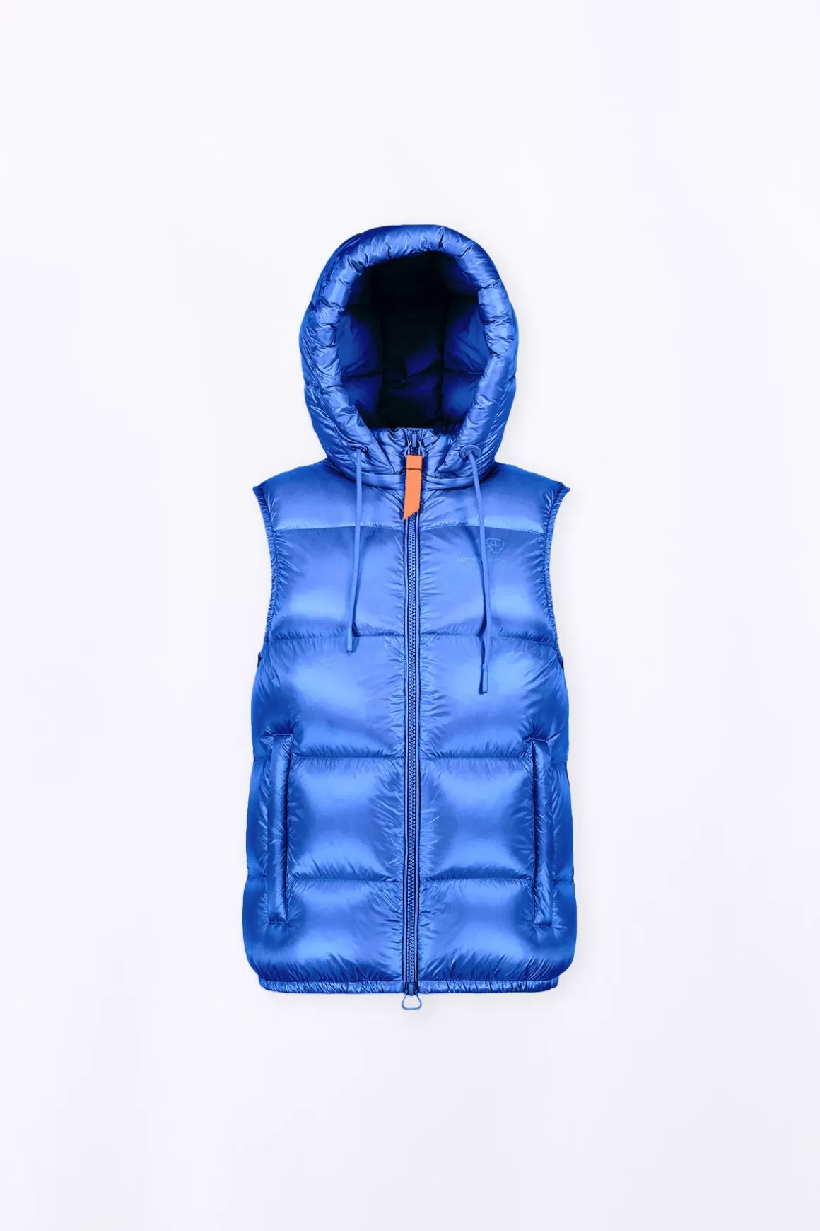 Gertrude Doudounes Courtes*Doudoune Sans Manches En Nylon Brillant Cesar Worker Blue