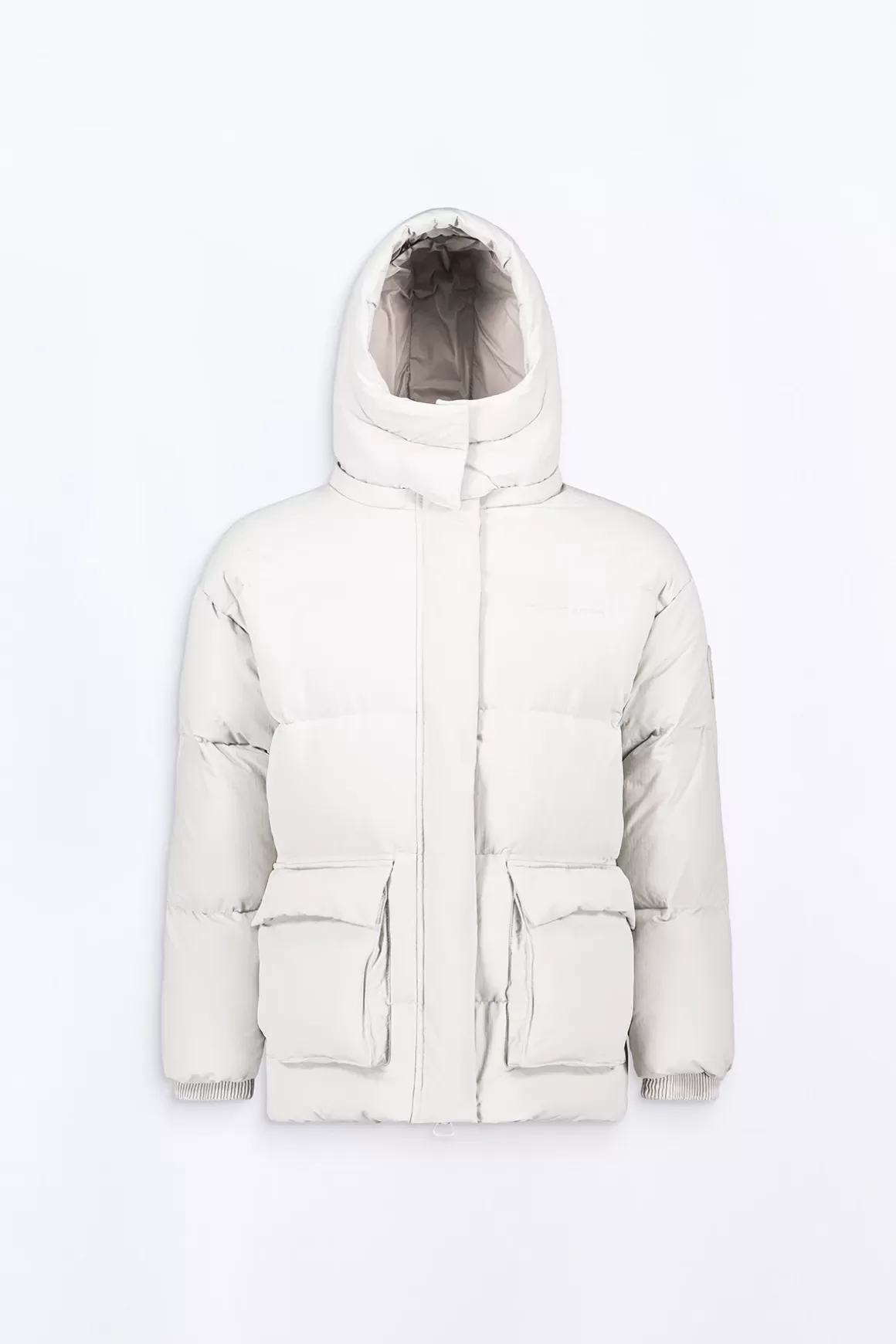 Gertrude Doudounes Longues*Doudoune Unisexe En Nylon Ripstop Epais Manie Wide Ciment