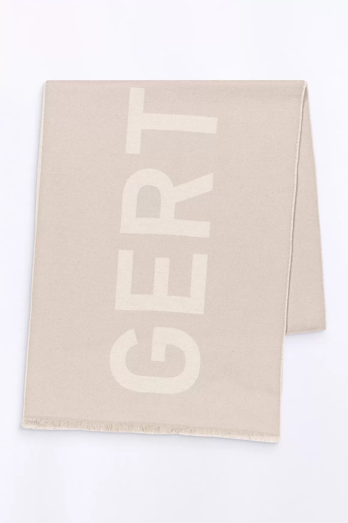 Gertrude Echarpes & Gants*Echarpe Unisexe En Maille Jacquard Bicolore Mathilde Ciment