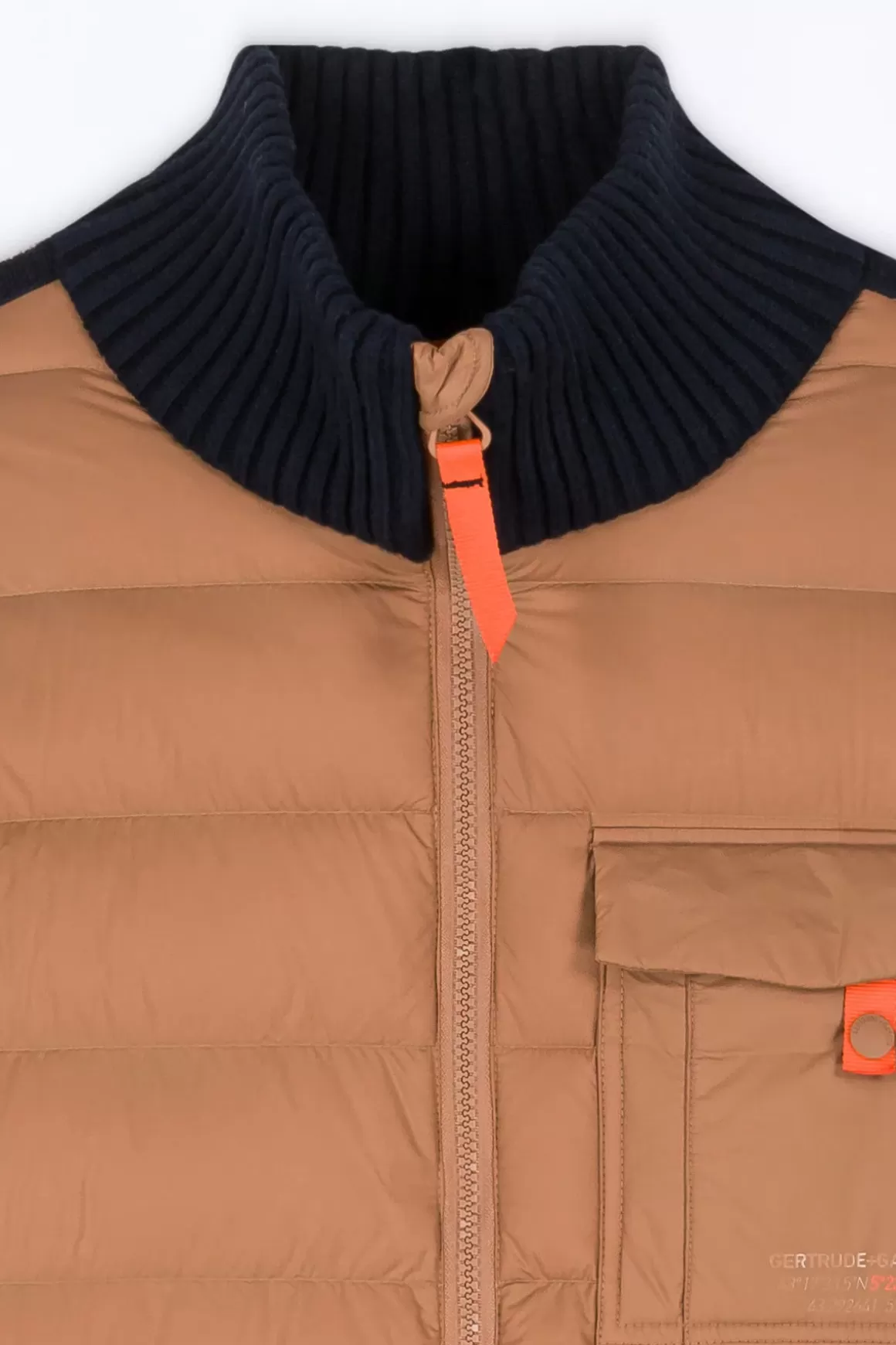 Gertrude Gilets*Gilet Bi-Matiere Col Cheminee Laurenzo Liege