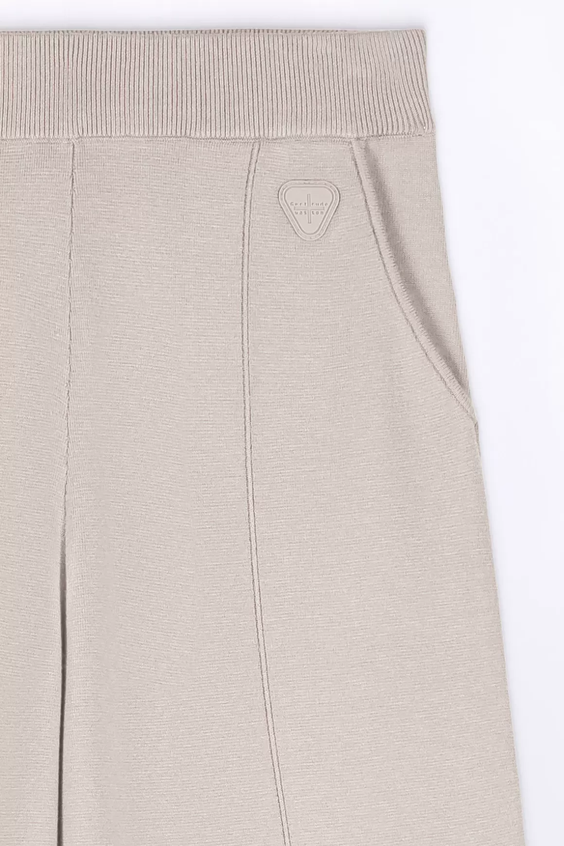 Gertrude Pantalons*Pantalon Ample En Maille Annie Ciment