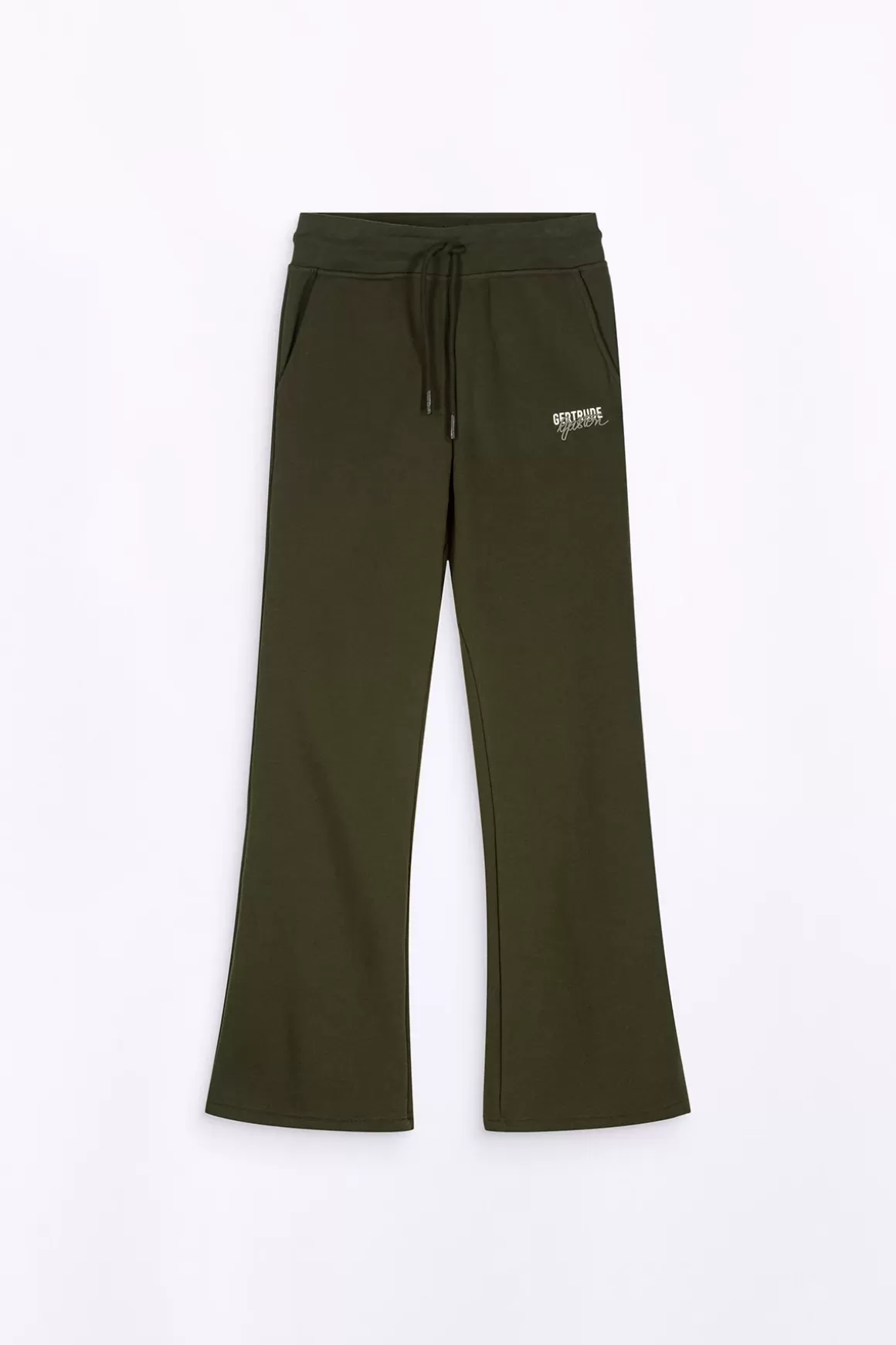 Gertrude Pantalons*Pantalon Jogging Flare Taille Haute Nanou Kaki