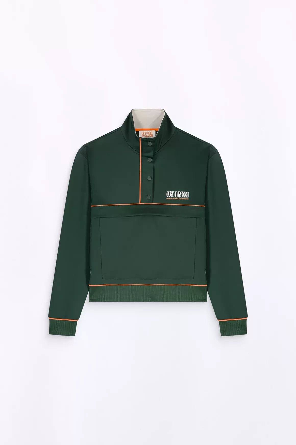 Gertrude Pulls & Cardigans*Pull Camionneur Col Zippe Guitou Dark Green