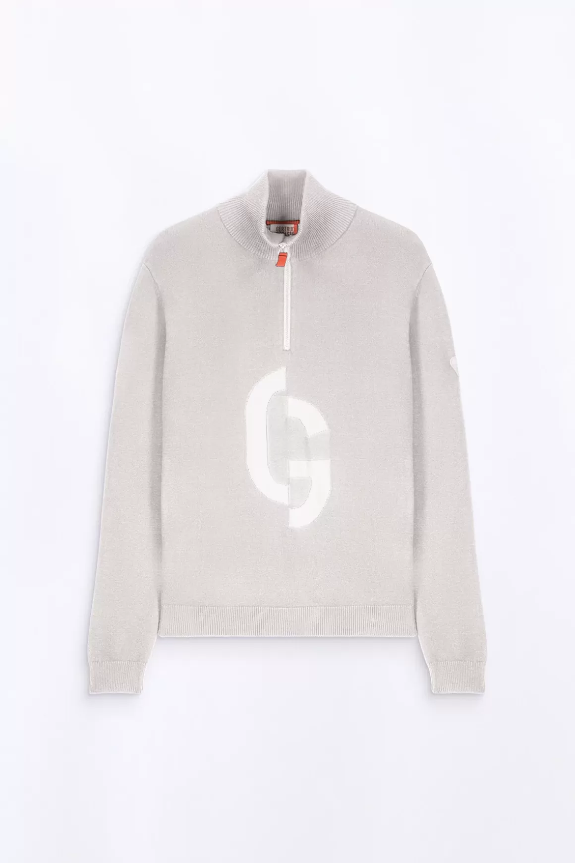 Gertrude Pulls & Cardigans*Pull Col Montant Zippe Lewis Ciment