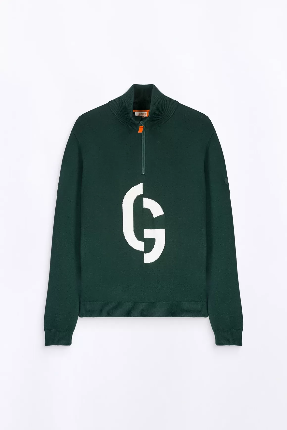 Gertrude Pulls & Cardigans*Pull Col Montant Zippe Lewis Dark Green