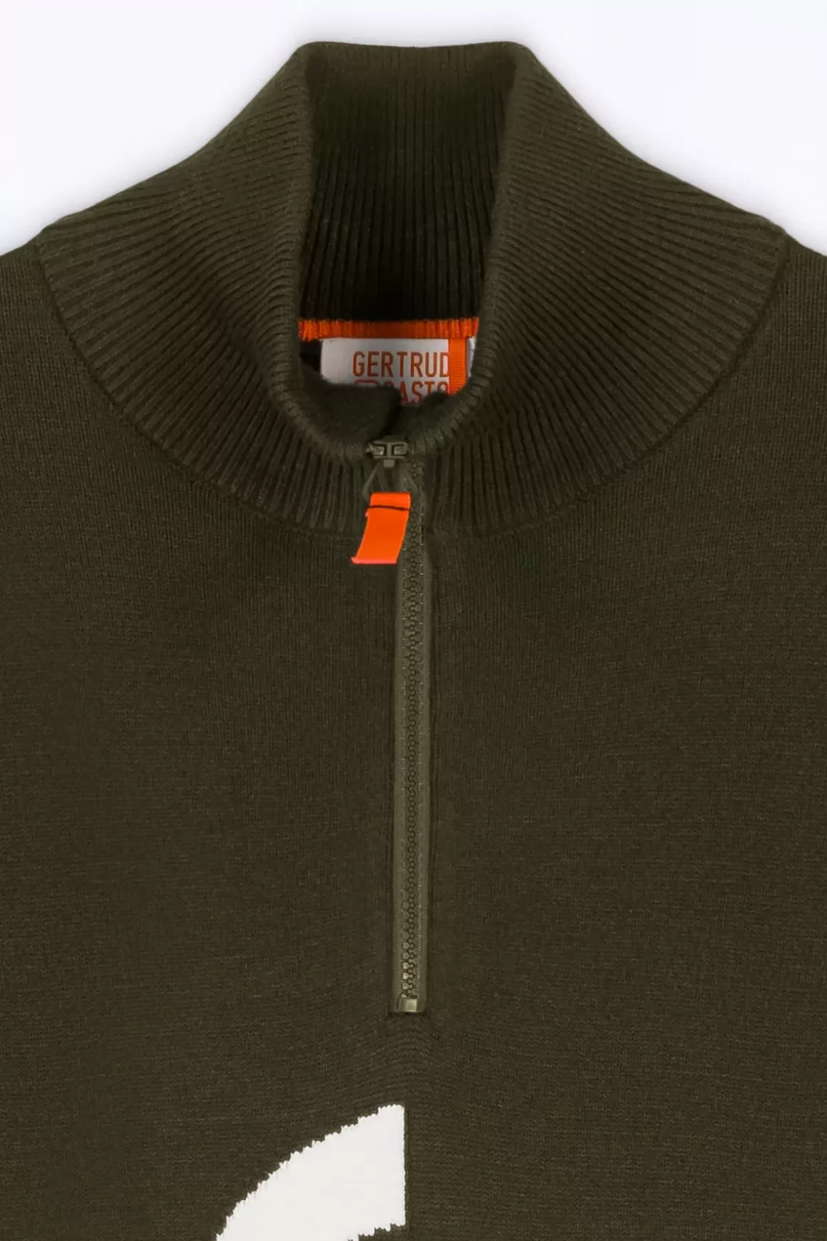Gertrude Pulls & Cardigans*Pull Col Montant Zippe Lewis Kaki