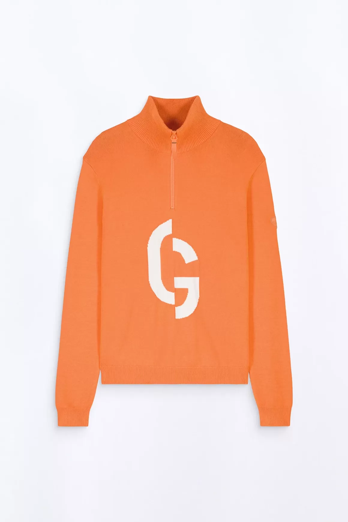 Gertrude Pulls & Cardigans*Pull Col Montant Zippe Lewis Orange