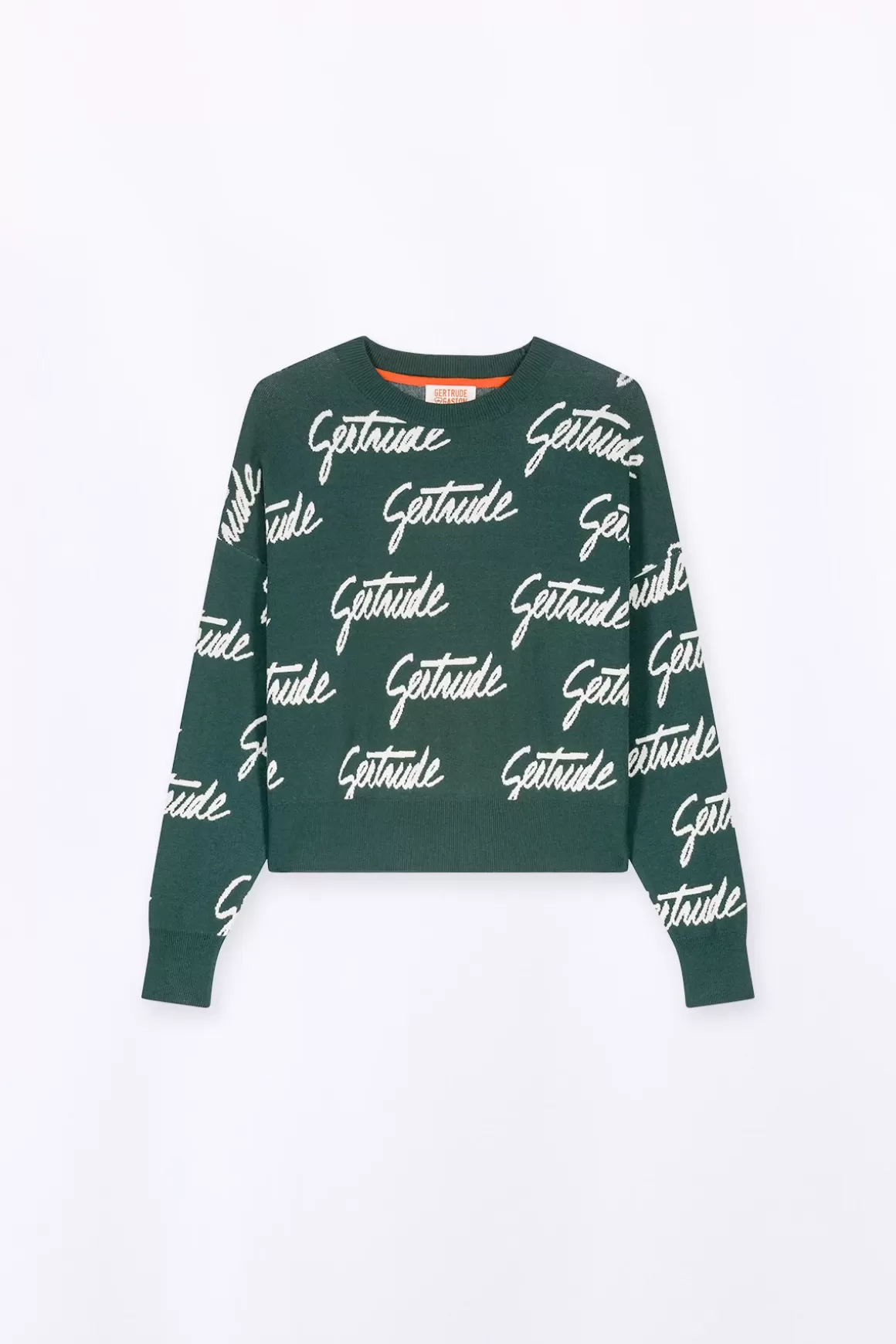 Gertrude Pulls & Cardigans*Pull En Maille Avec Motif Calligraphie Amalia Dark Green