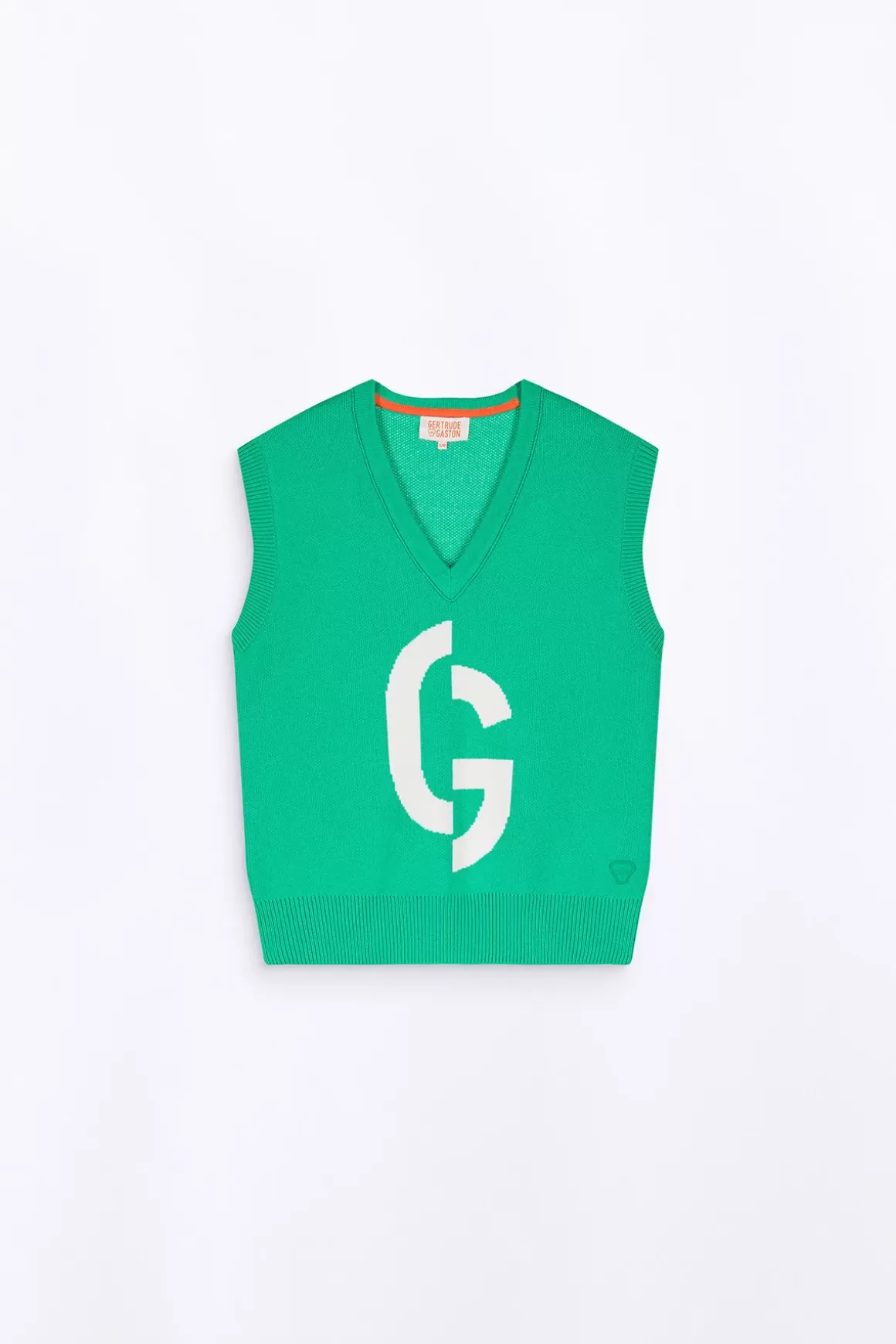 Gertrude Pulls & Cardigans*Pull En Maille Col V Sans Manches Alba Absinthe