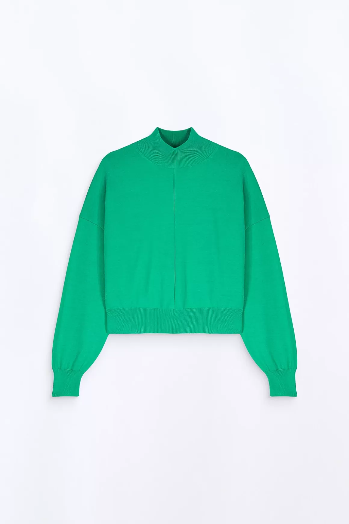 Gertrude Pulls & Cardigans*Pull En Maille Court Col Cheminee Anais Absinthe