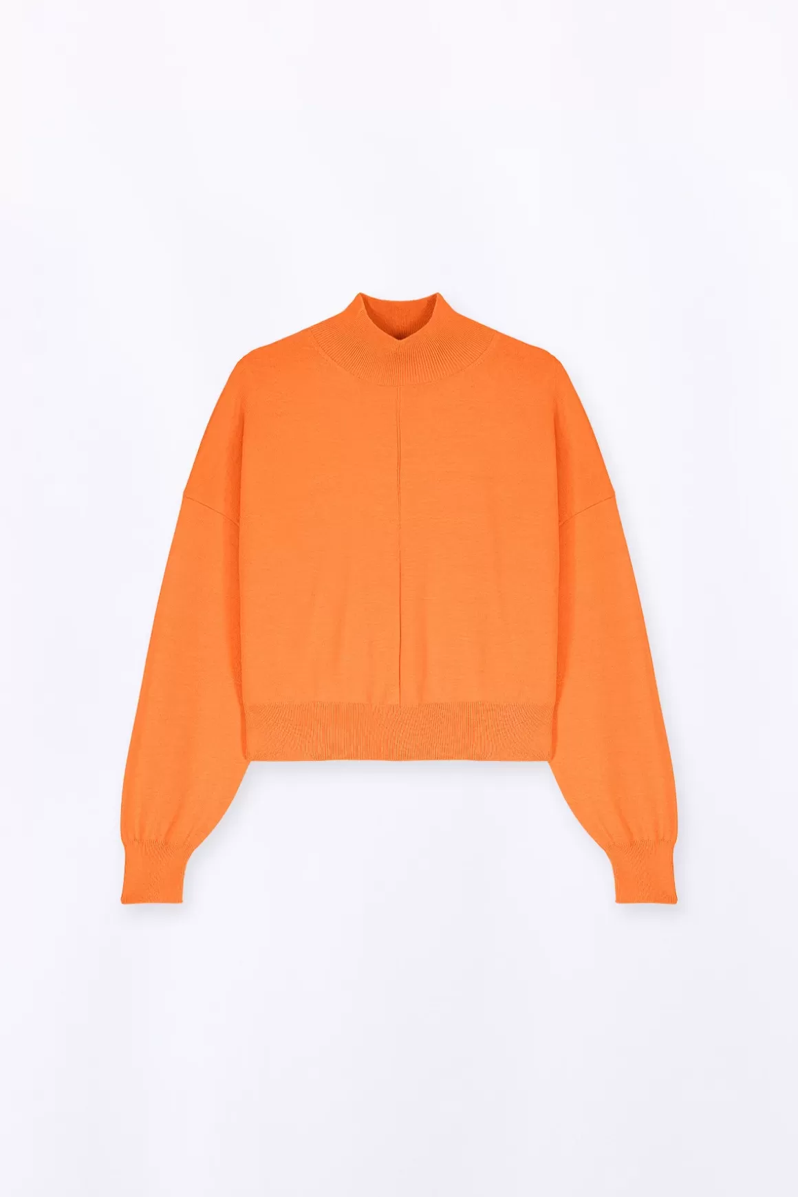 Gertrude Pulls & Cardigans*Pull En Maille Court Col Cheminee Anais Orange