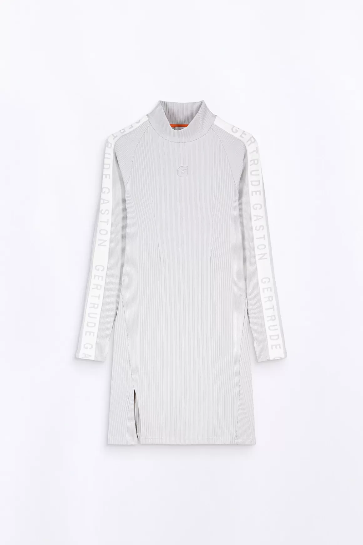 Gertrude Robes & Jupes*Robe Courte A Bandes Contrastees Minou Ciment