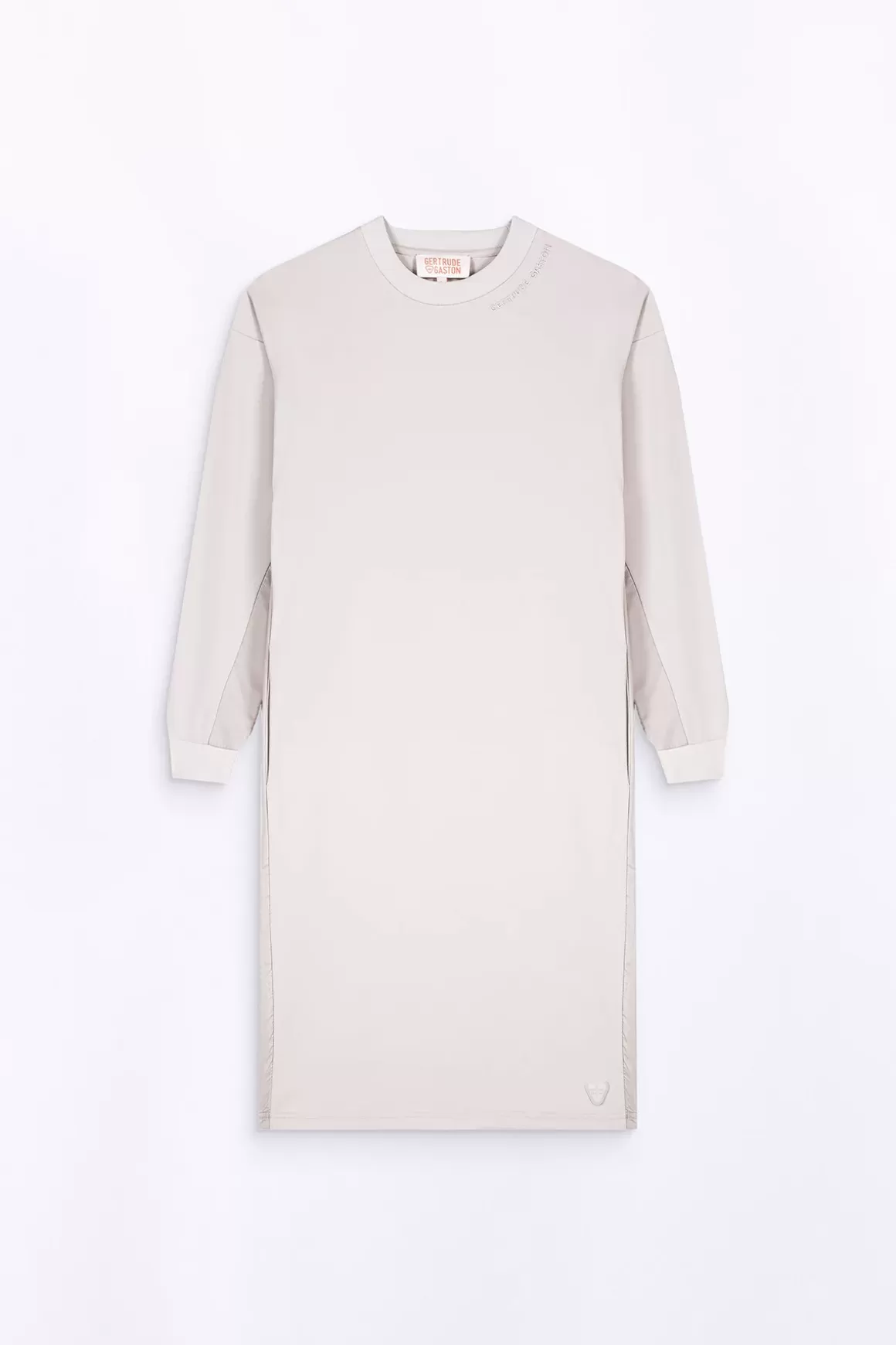 Gertrude Robes & Jupes*Robe Mi Longue Bi-Matiere Regine Ciment