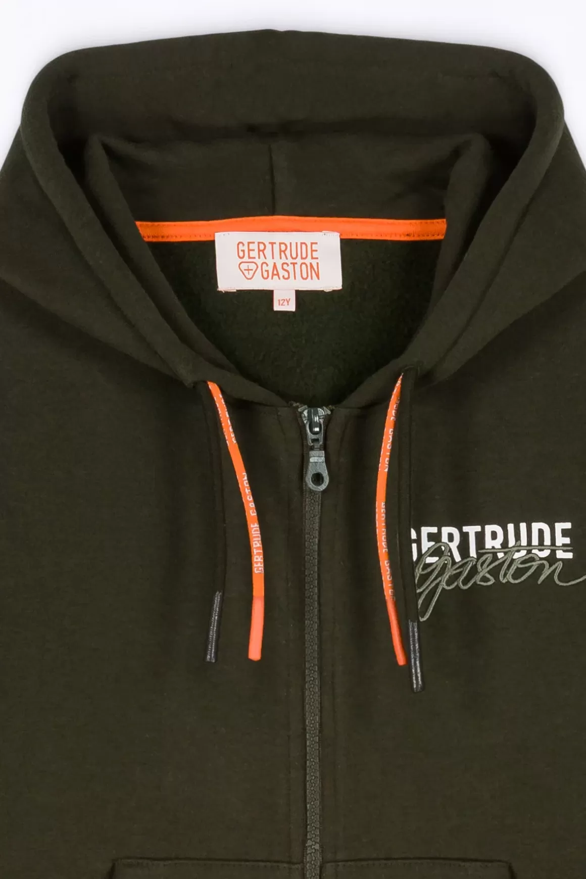 Gertrude Sweatshirts & Hoodies*Sweat A Capuche Avec Fermeture Zippee Little Paul Kaki