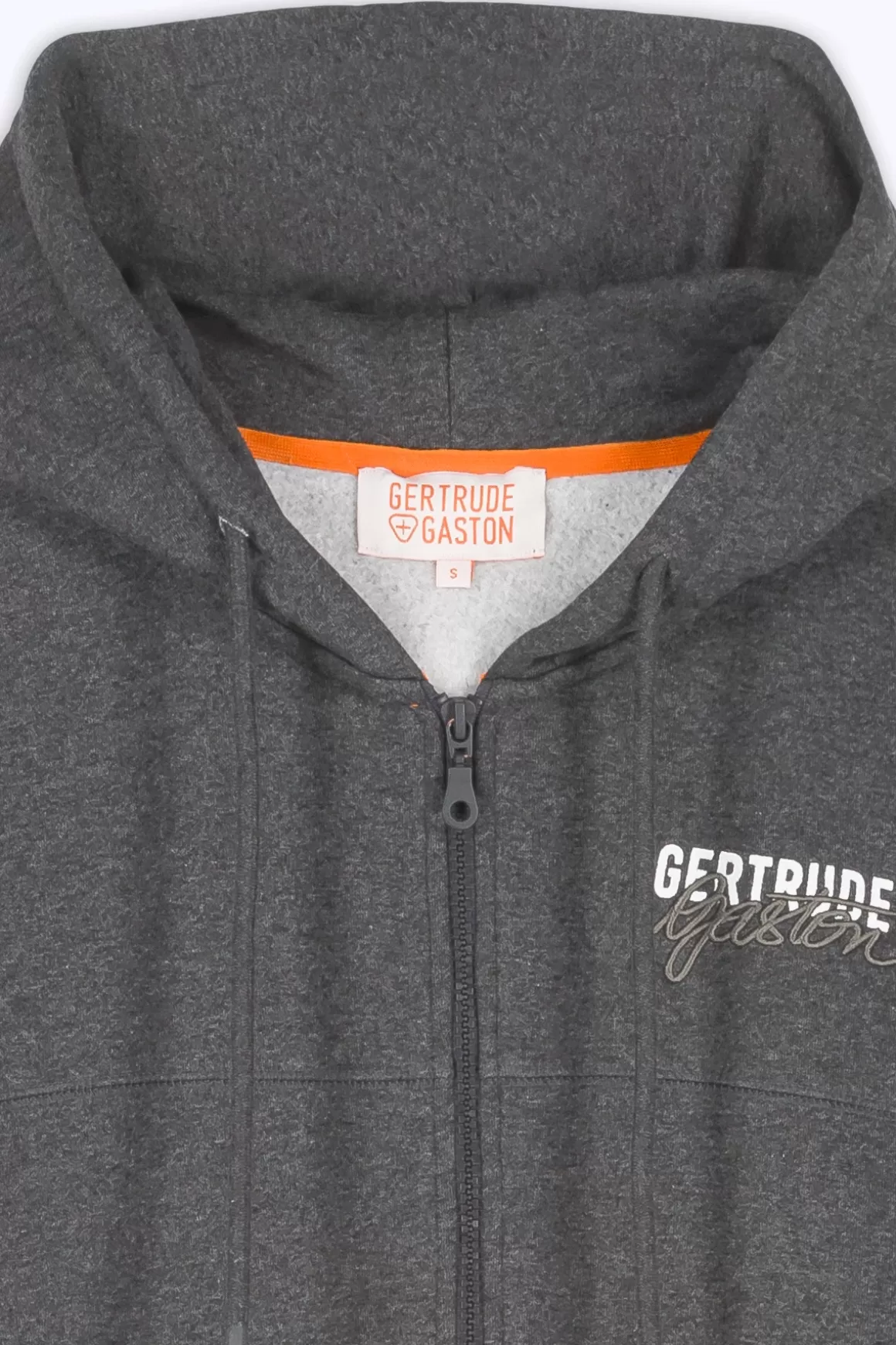 Gertrude Sweatshirts & Hoodies*Sweat A Capuche Cropped Amina Charcoal Chine