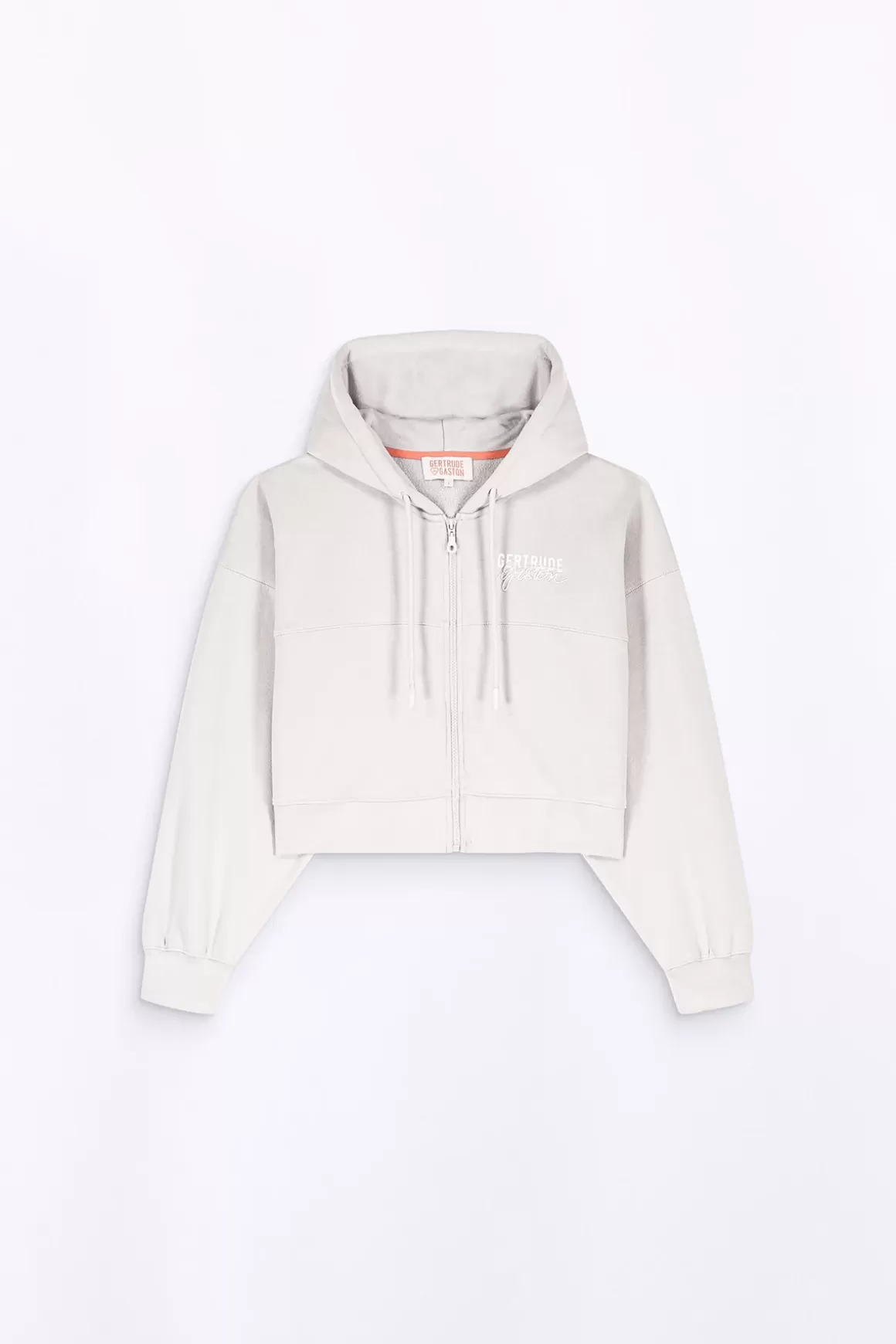 Gertrude Sweatshirts & Hoodies*Sweat A Capuche Cropped Amina Ciment