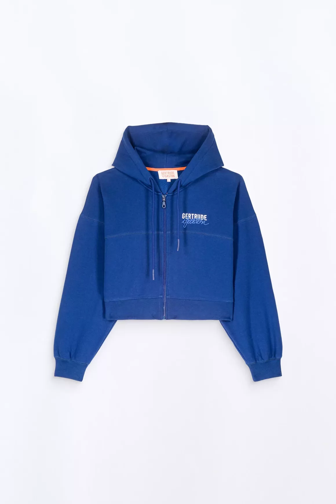 Gertrude Sweatshirts & Hoodies*Sweat A Capuche Cropped Amina Worker Blue
