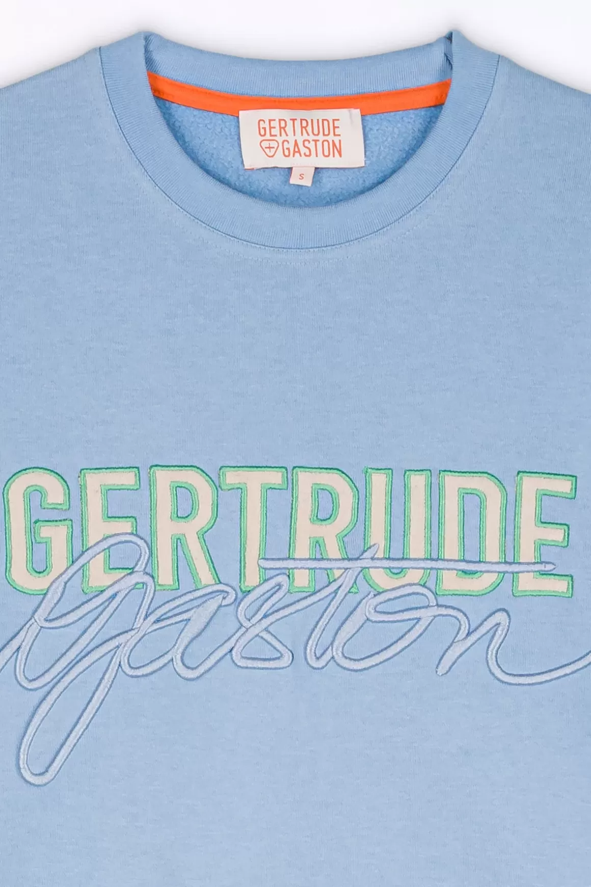 Gertrude Sweatshirts & Hoodies*Sweat Col Rond Cropped Brode Maggy Hortensia