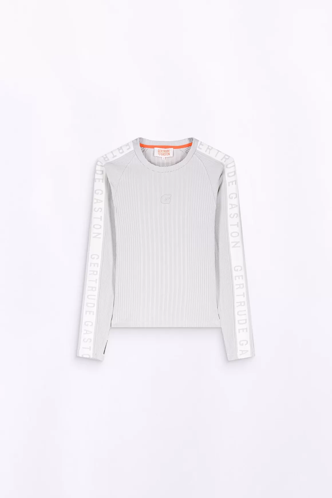 Gertrude T-Shirts*Top Ajuste A Bandes Contrastees Minouchka Ciment