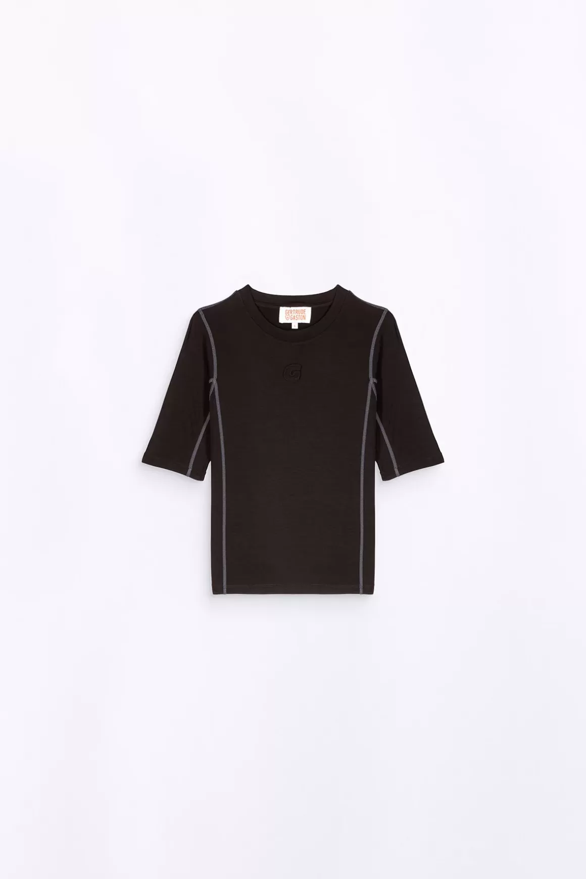 Gertrude T-Shirts*T-Shirt Col Rond Ajuste Adeline Black