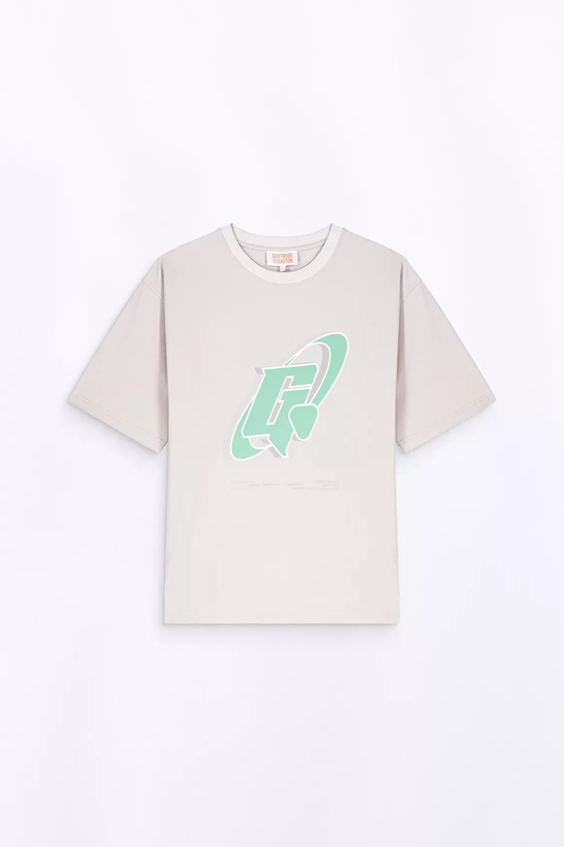 Gertrude T-Shirts*T-Shirt Col Rond Coupe Oversize Barnabe Circle Ciment