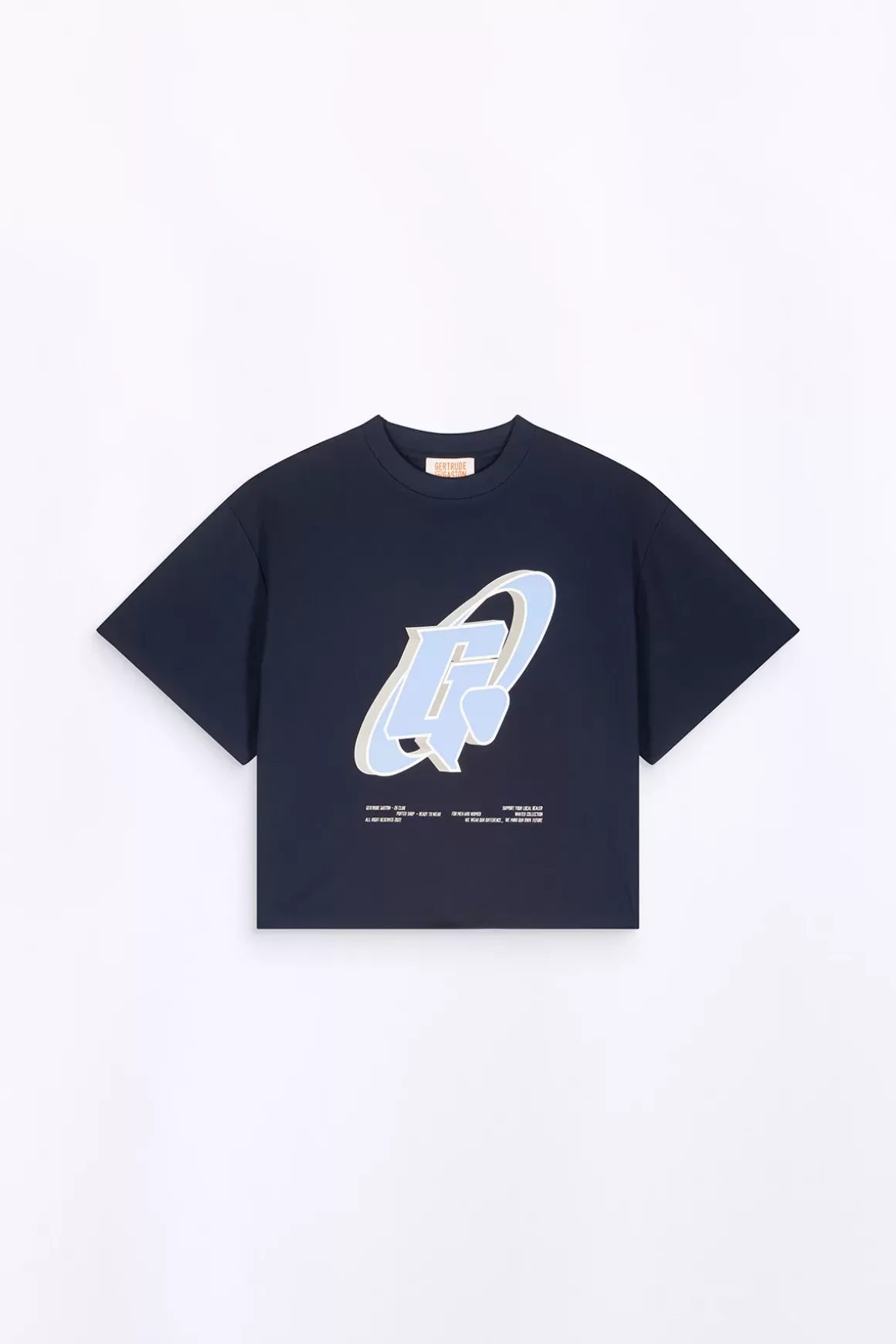 Gertrude T-Shirts*T-Shirt Col Rond Imprime A La Poitrine Suzon Night