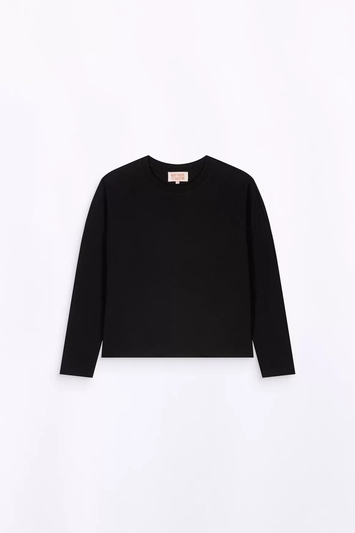 Gertrude T-Shirts*T-Shirt Col Rond Uni Coupe Droite Violette Black