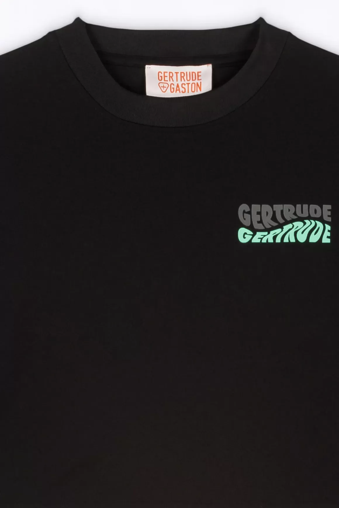 Gertrude T-Shirts*T-Shirt Cropped Col Rond Eden Black