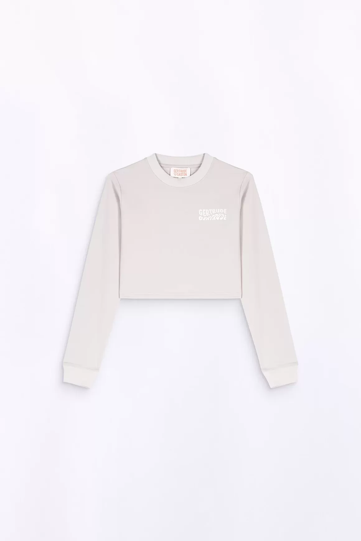 Gertrude T-Shirts*T-Shirt Cropped Col Rond Eden Ciment