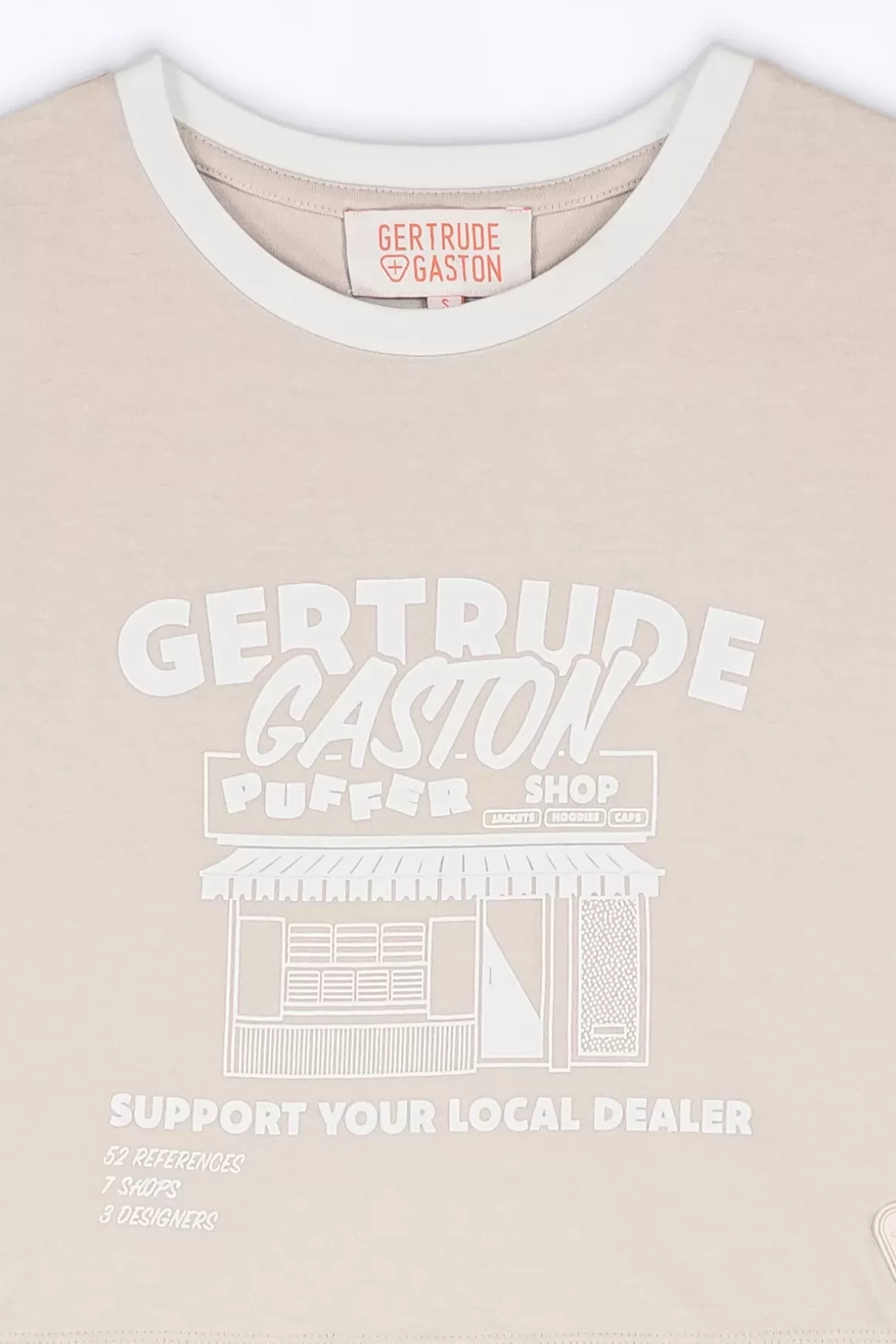 Gertrude T-Shirts*T-Shirt Cropped Imprime Renata Ciment