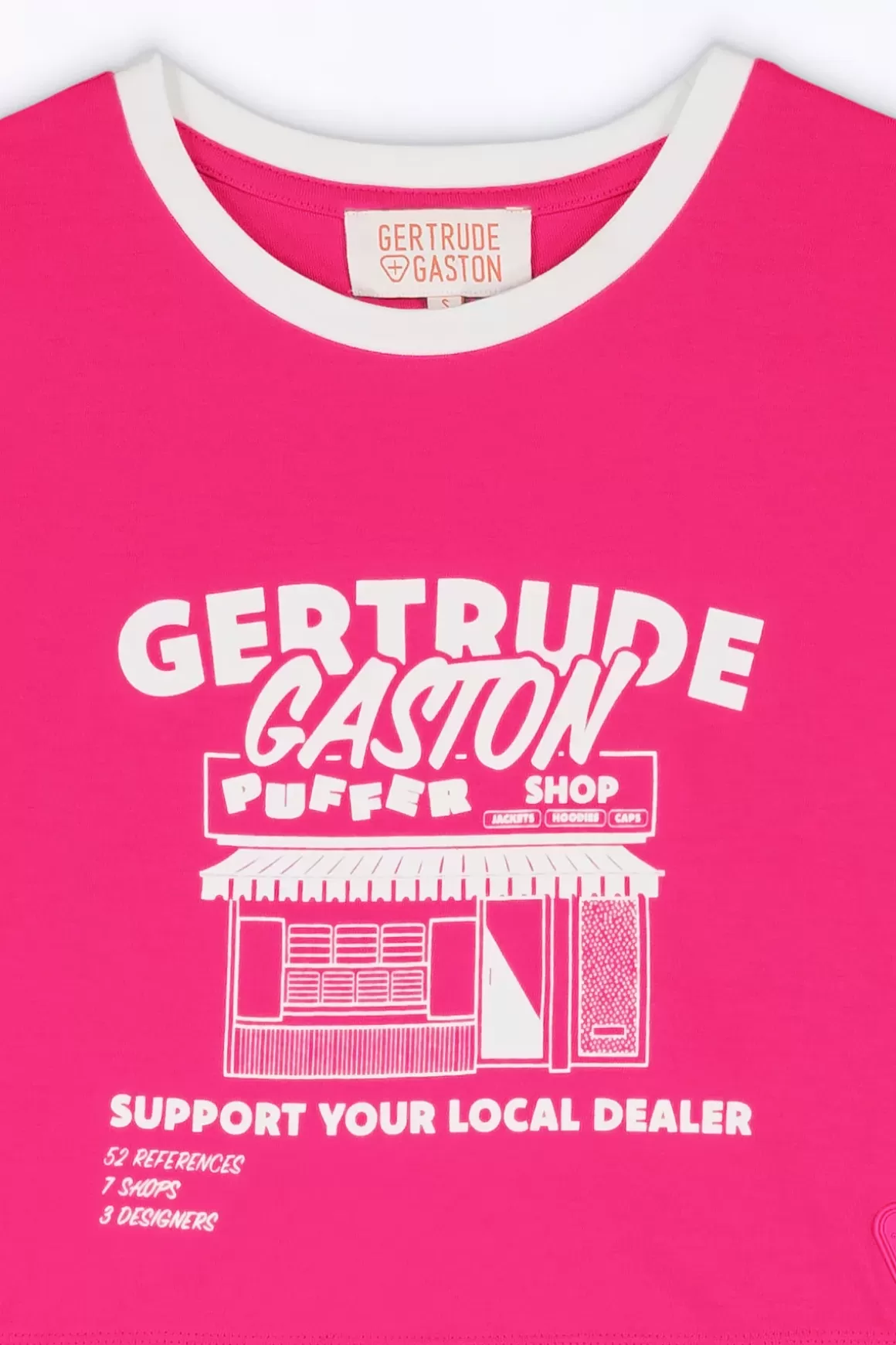 Gertrude T-Shirts*T-Shirt Cropped Imprime Renata Magenta