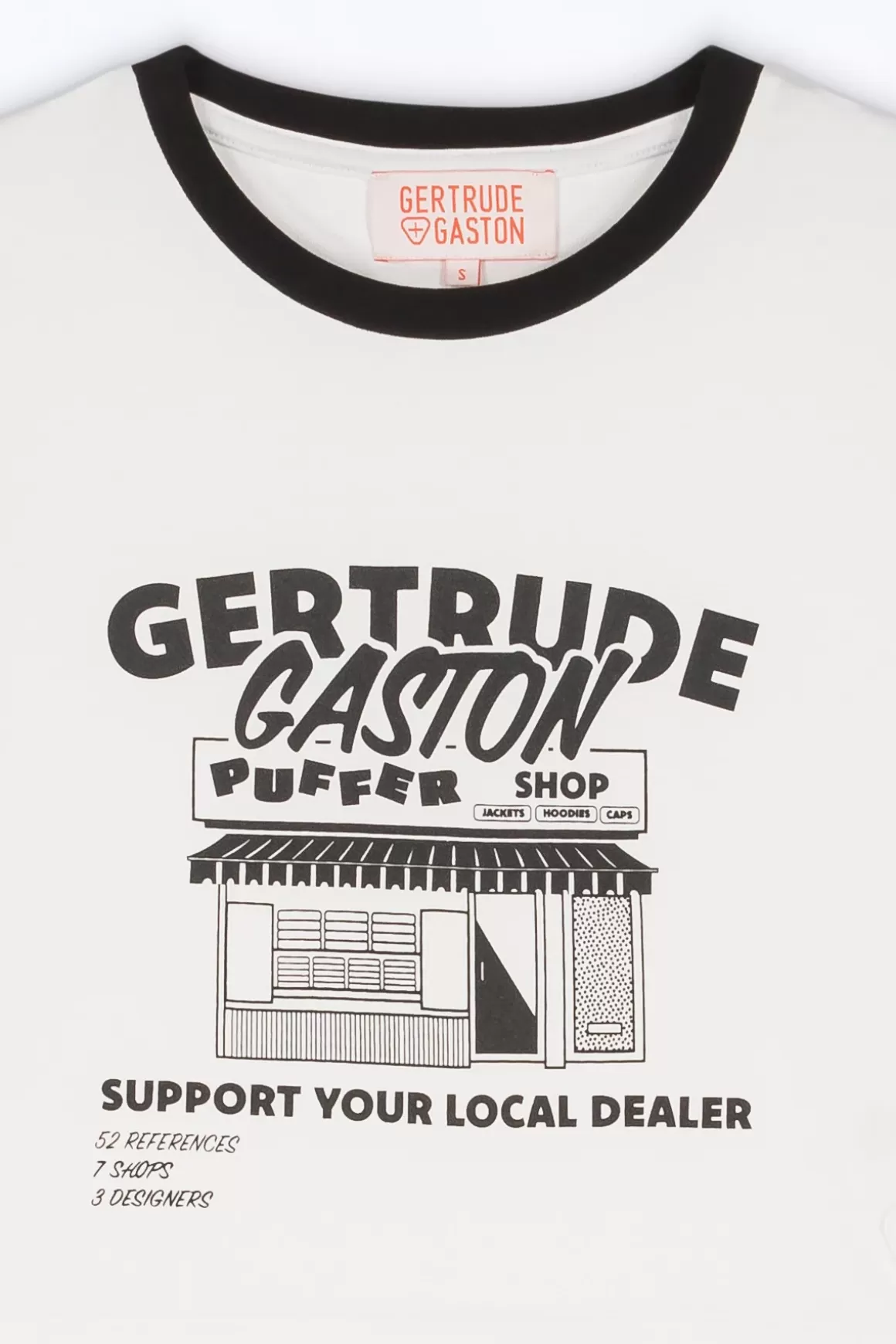 Gertrude T-Shirts*T-Shirt Cropped Imprime Renata Optic White
