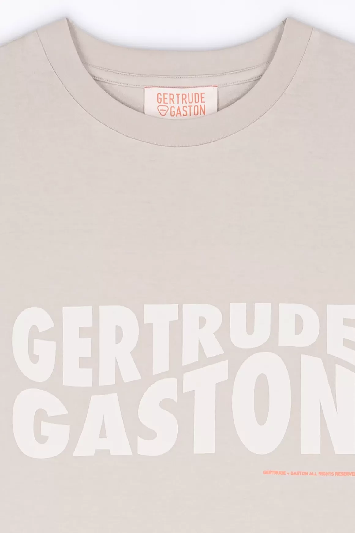 Gertrude T-Shirts*T-Shirt Uni En Coton Leonce Ciment