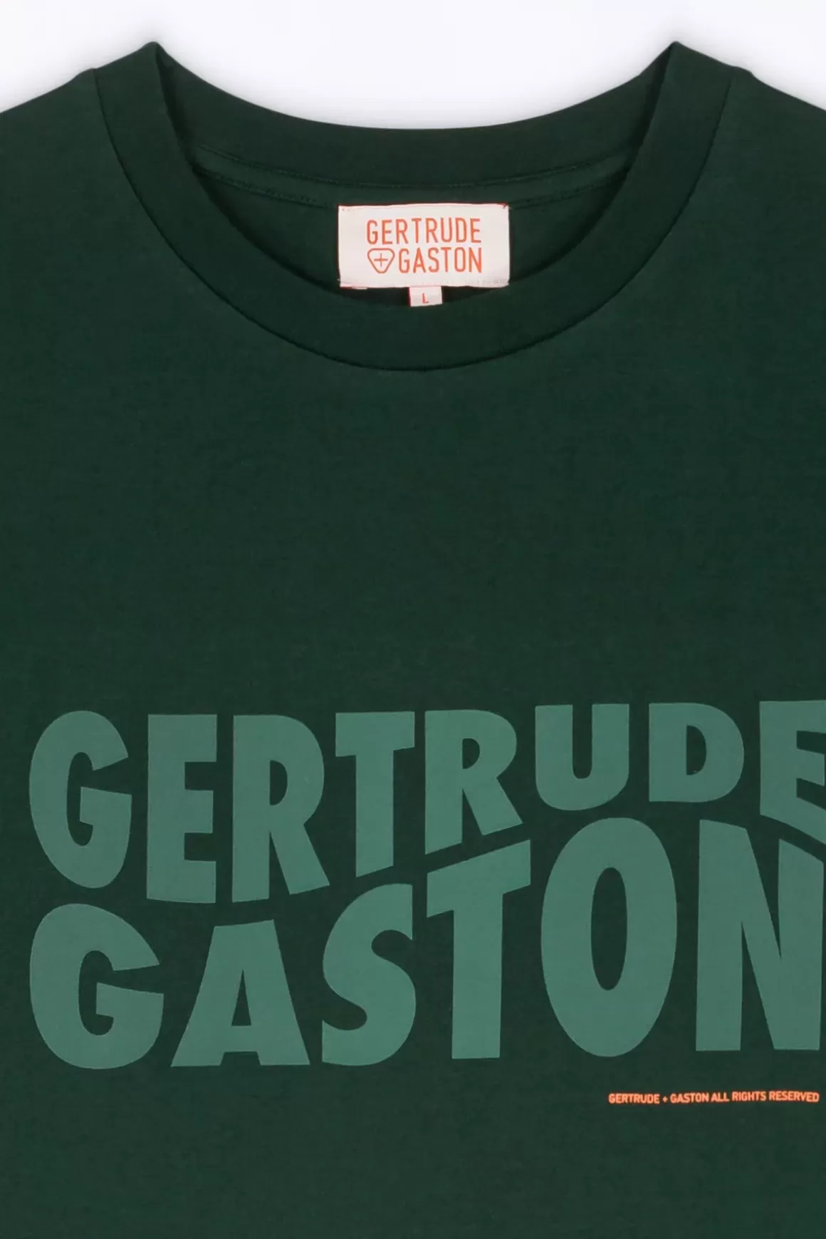 Gertrude T-Shirts*T-Shirt Uni En Coton Leonce Dark Green