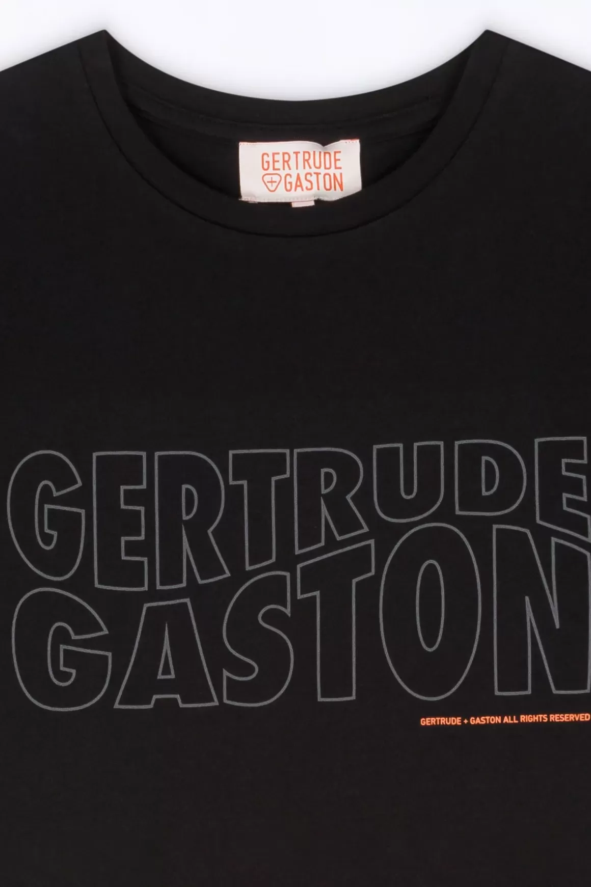 Gertrude T-Shirts*T-Shirt Uni En Coton Regular Lina Black