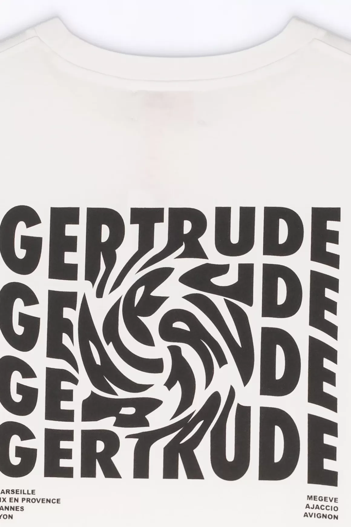 Gertrude T-Shirts*T-Shirt Unisexe Regular Imprime Dos Leonce Twisted Optic White